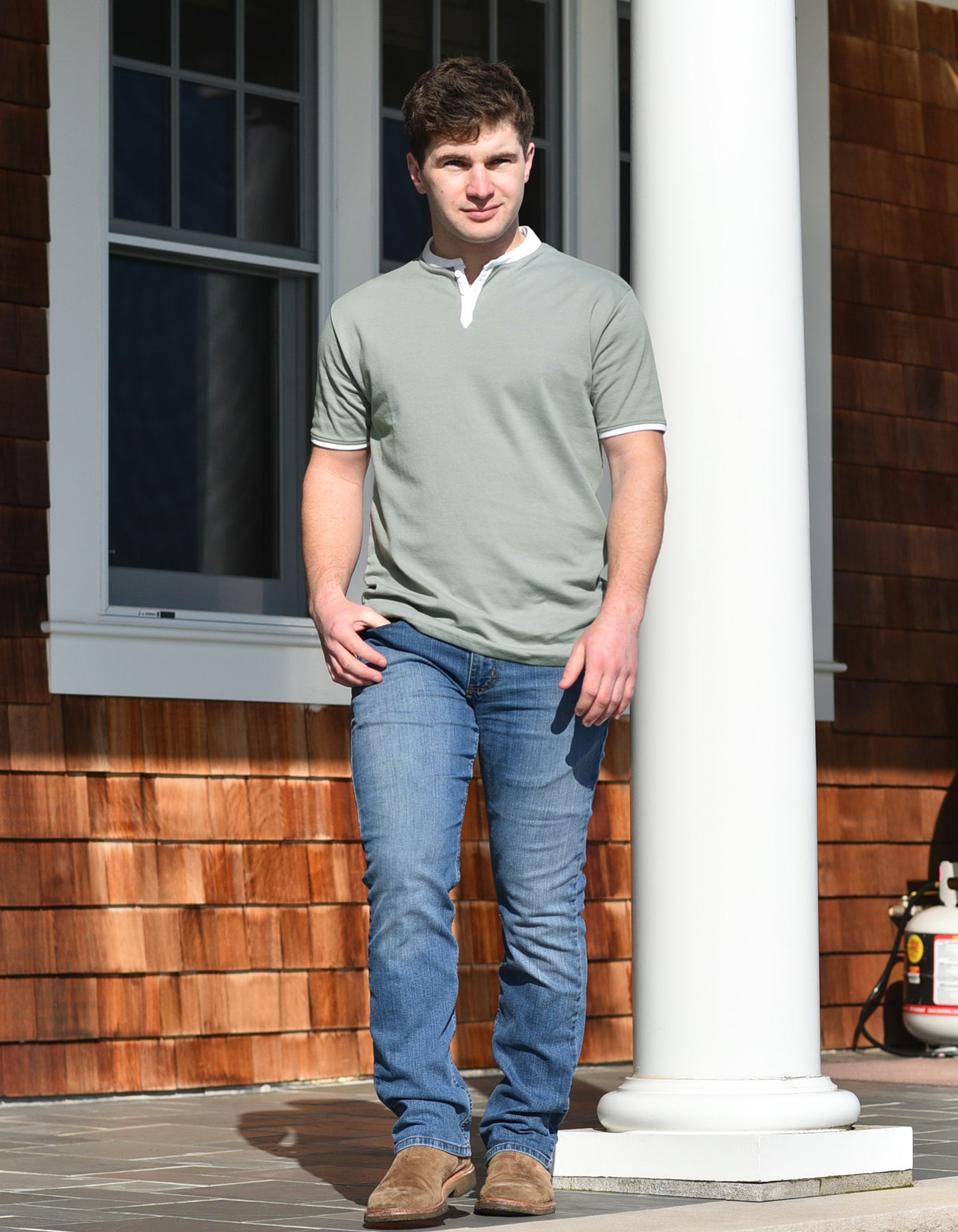 Short Sleeve Henley