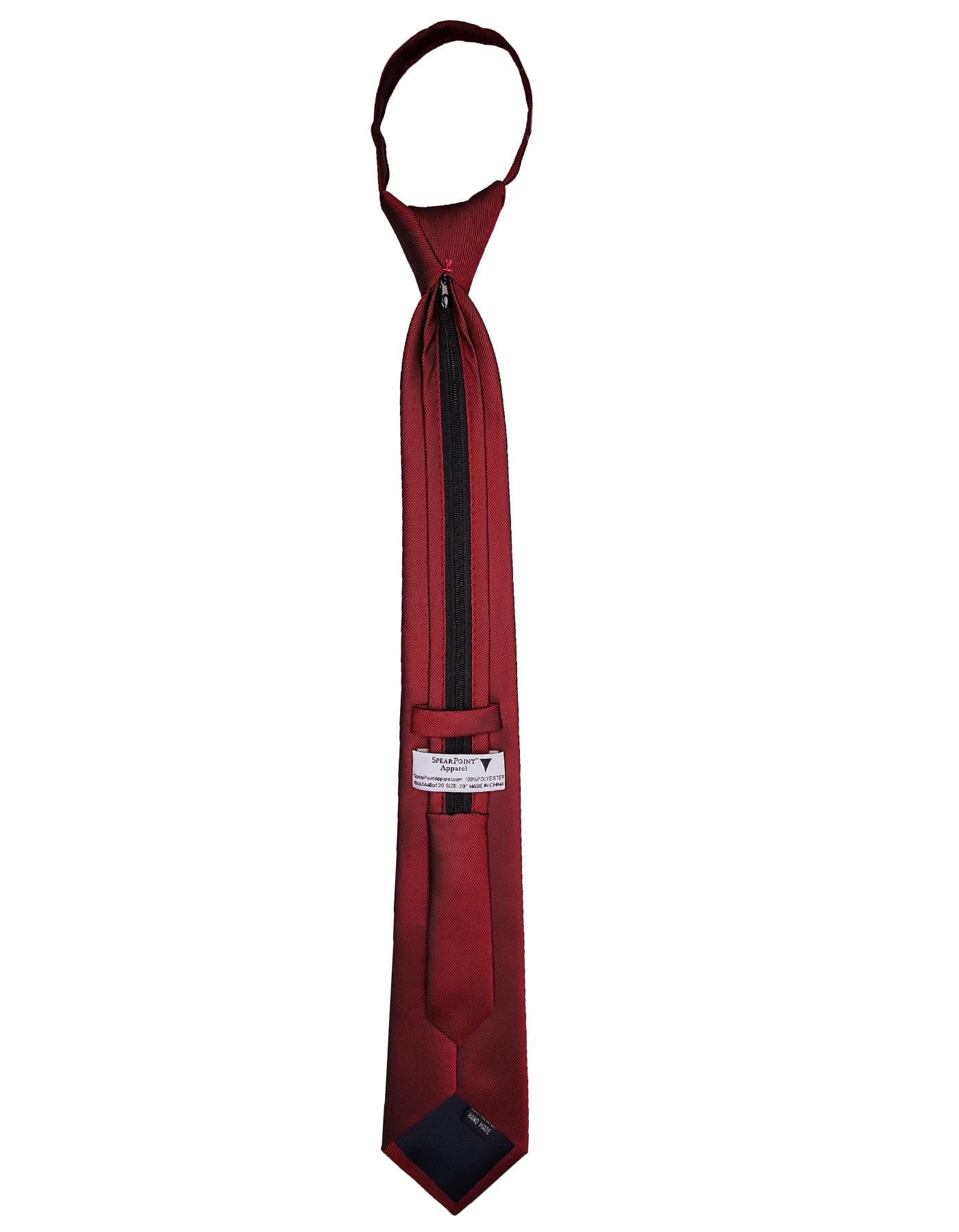 Solid Color Zipper Tie