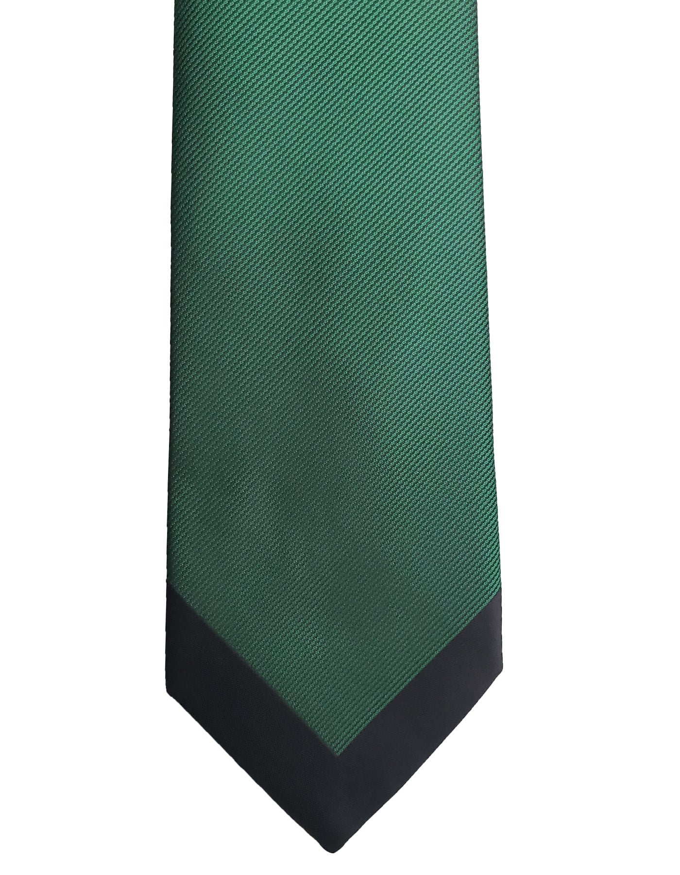 Hunter Dark Green Black Pattern Tie - SpearPoint Zipper Zip-Up Necktie